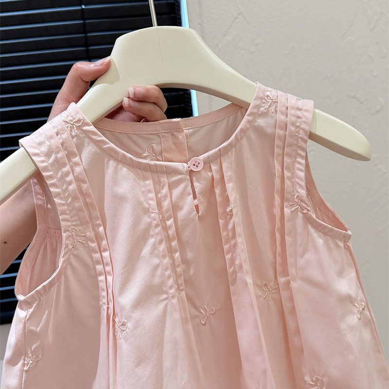 Summer Girls Sleeveless Peplum Top Fashionable Baby Vest Shirt Trendy Children Clothing
