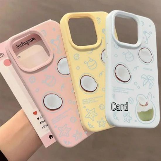 Refreshing Coconut Summer Case for 17promax16, 15Pro14plus Glutinous Rice Shell 12/11, Ins Style