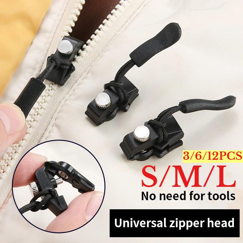 Universal Detachable Metal Zipper Slider Puller Detachable Instant Repair Kit DIY Replacement Lever Locks for Clothing Luggage