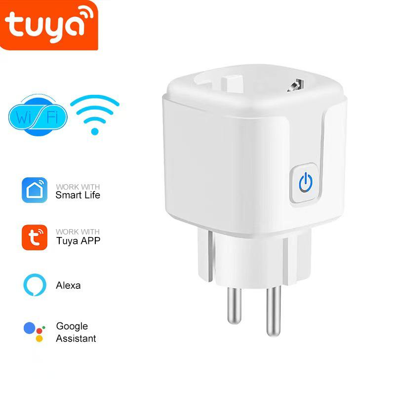 שקע חכם WiFi בתקן אירופאי – תואם בלוטות', אלקסה, נשלט אפליקציה עם ניטור צריכת חשמל.
