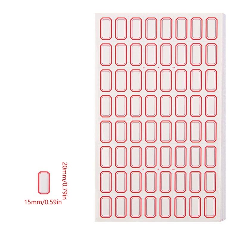 50 Sheets Writeable Labels Sticker Small Blank Sticker for Envelopes File Folders Jars Boxes School Office Kitchen