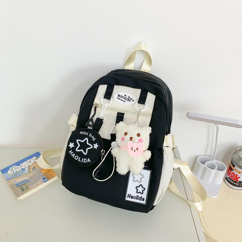 Cute girl schoolbag small fresh junior high school high school student size backpack high value student small backpack