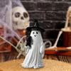 Halloween Ornament Ghost Witch Hat Pumpkin Design Resin Statue Decoration Home Party Atmosphere Props