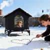 Outdoor Cat Shelter Winter Warm Stray Cat Nest Thickened Enclosed Pet Tent for Garden Patio Backyard Stray Pets