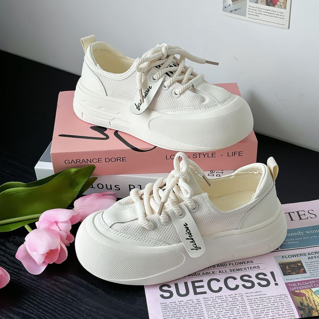 Summer New Ugly Cute Big Head Bread Shoes Women's Shoes Platform Heightening Versatile Casual Board Shoes