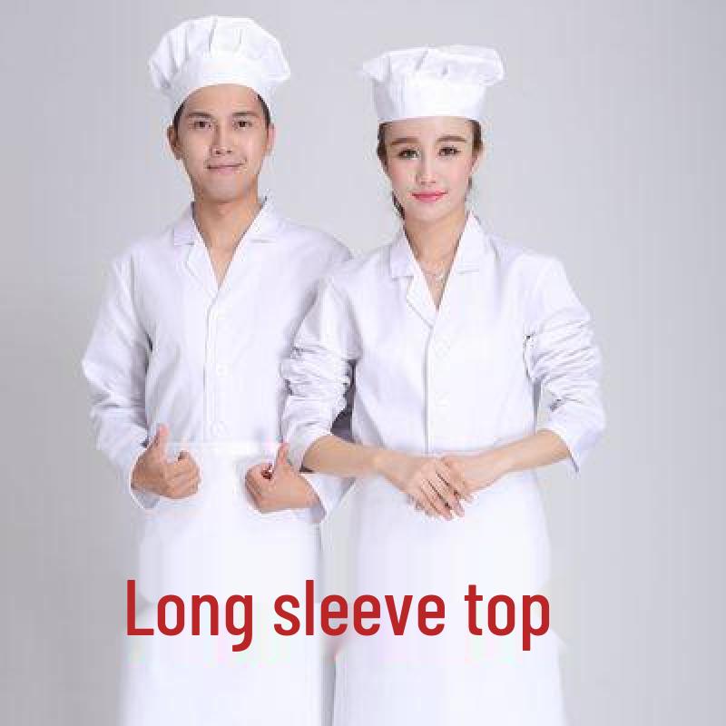 White Long Sleeve Chef Uniform Top