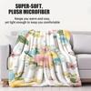 Sweetheart Floral Series Print Fleece Throw Blanket for Adult Quality Super Soft Warm Universal Blanket for Travel Office Home