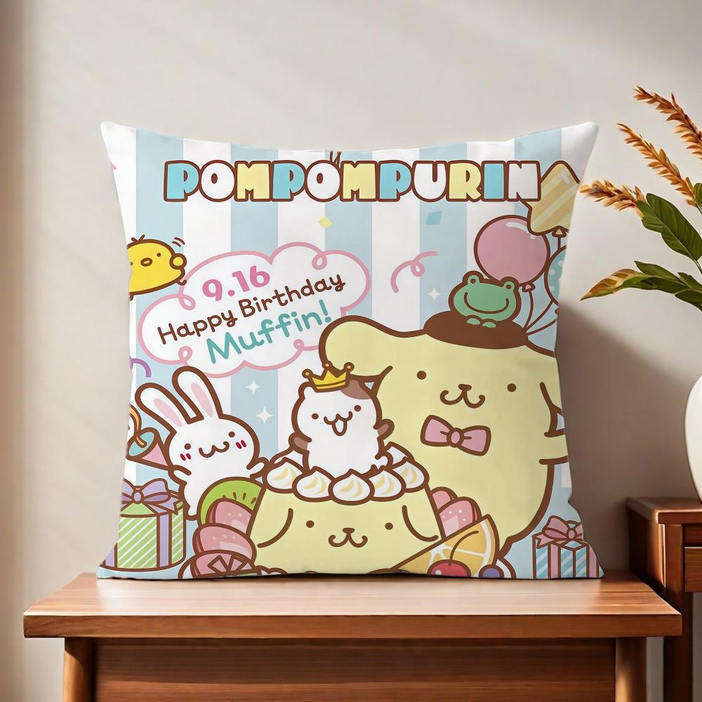 Kawaii P-pom anime P-purin cushion cover For Pillow Printing Sofa Decoration Home Car Room Coffee Shop Office Nordic Simplicity
