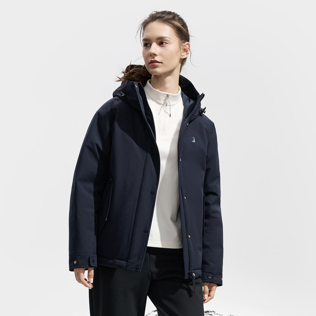 Fila Fitness Fashion Simple Casual Sports Versatile Comfortable Loose Hooded Warm Down Jacket Women Outerwear A51W541902FNV