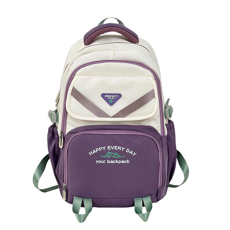 Backpack New Style Ins Style Cute Korean Style Junior and Senior High School Students School Bag Large Capacity Simple Student School Bag