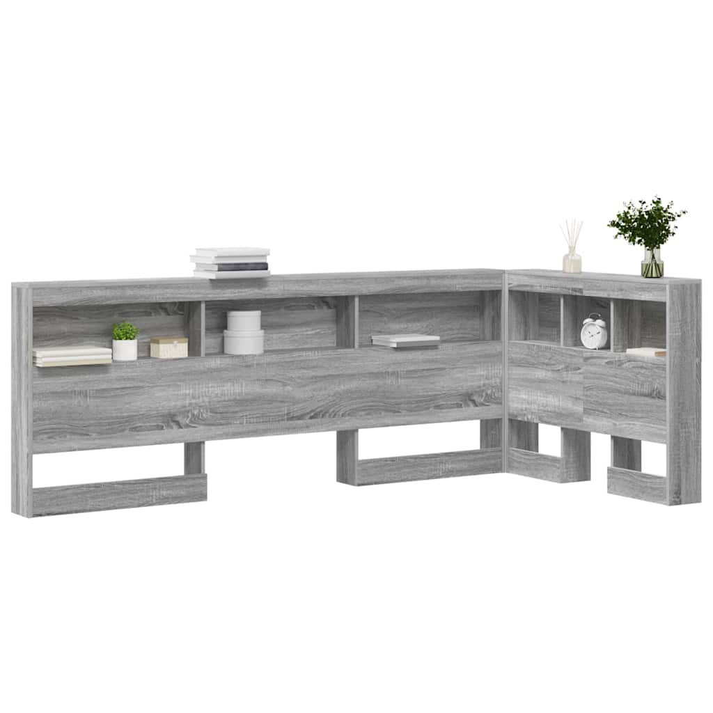 Storage Headboard Gray Sonoma 90 cm Particleboard
