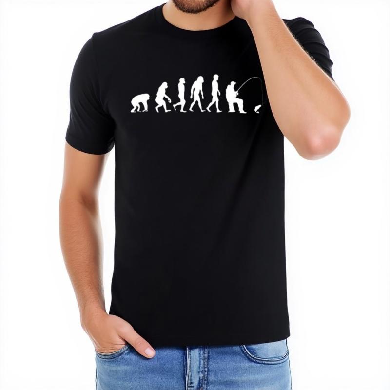 Soft Big Size Tee Unisex Oneck Tshirt Plus Size Evolution Of Unisex To Fisherunisex Classic Male Teeshirt Trendy Tshirt Streetwear Tee