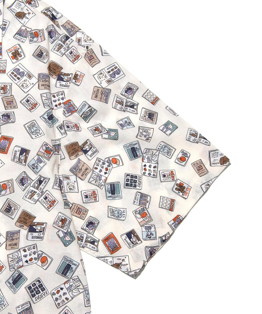 Camicia a maniche corte con stampa all-over LEE Bianca