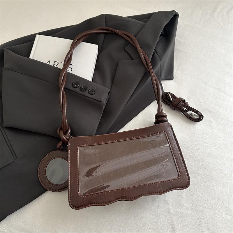 

Девушка любит еду Spice Girl Brick Pain сумка прозрачная модная сумка через плечо локомотив тканая портативная квадратная сумка