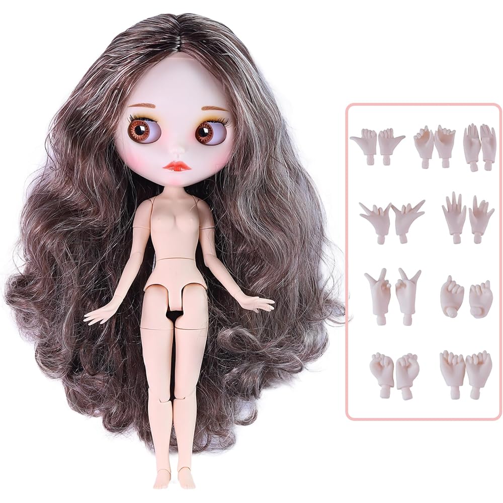 Icy Fortune Days 30cm BJD Doll with Interchangeable Eyes and Wig, Practice Doll, 4 Colors Available