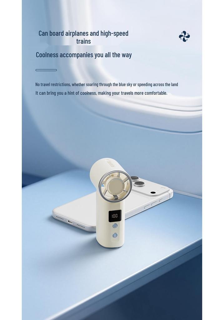 Summer Mini Handheld Fan: 5-Speed, Ice Cool Wind, Portable & Long-Lasting Battery
