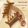 Head Body Massager Neck Face Health Care Massage Tool Meridian Scalp Four-In-One Sandalwood Comb Massage Acupoint Nose Scraper