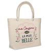Insulated Tote Bag - PLANETEE - Most Beautiful Cousin - Natural Jute - Beige - Printed In France