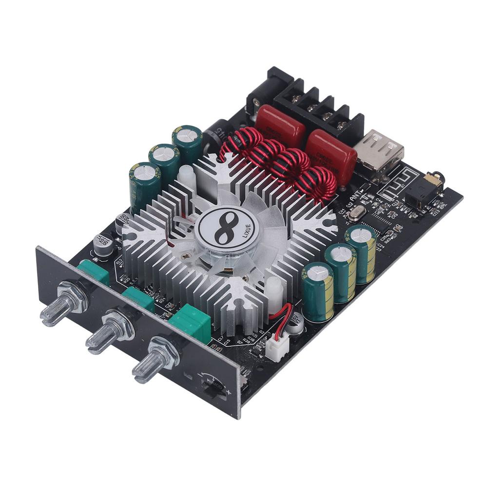 Verstärkerplatine 3,5 mm AUX 3 PIN Eingang Höhen Bassregelung Klarer Klang Aluminium BT Digitalverstärker