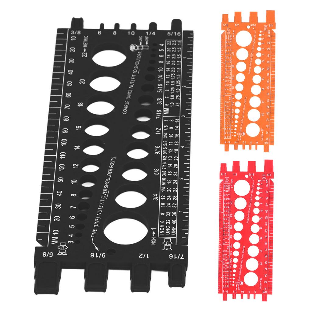Nut Bolt Screw Gauge Multi Functional Inch Metric Quick Identification Nut Bolt Thread Checker for W