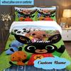 Juego de Ropa de Cama Personalizado Amigos Conejito Bing Aventura 3 Piezas, Juego de Cama Incluyendo 1 Funda Nórdica y 2 Fundas de Almohada para Dormitorio, Regalo para Dormitorio