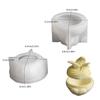 Rotating Stripe Resin Mold with Lid Candle Jar Silicone Mould Jewelry Display Storage Box Mold Epoxy Resin Casting Mould