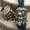 Sailor Skull Head Brass Knife Beads EDC DIY Woven Bracelets Lanyard Key Chain Pendants Accessories Outdoor Tool Hangings Charms