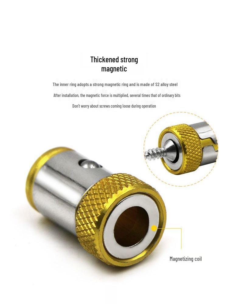Anti-Slip Magnetic Ring Screwdriver Bit with Universal Strong Magnet
