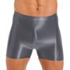 Men Glossy Mid Waist Shorts Elastic Waistband Short Leggings for Yoga Swimwear Sportswear Sleepwear