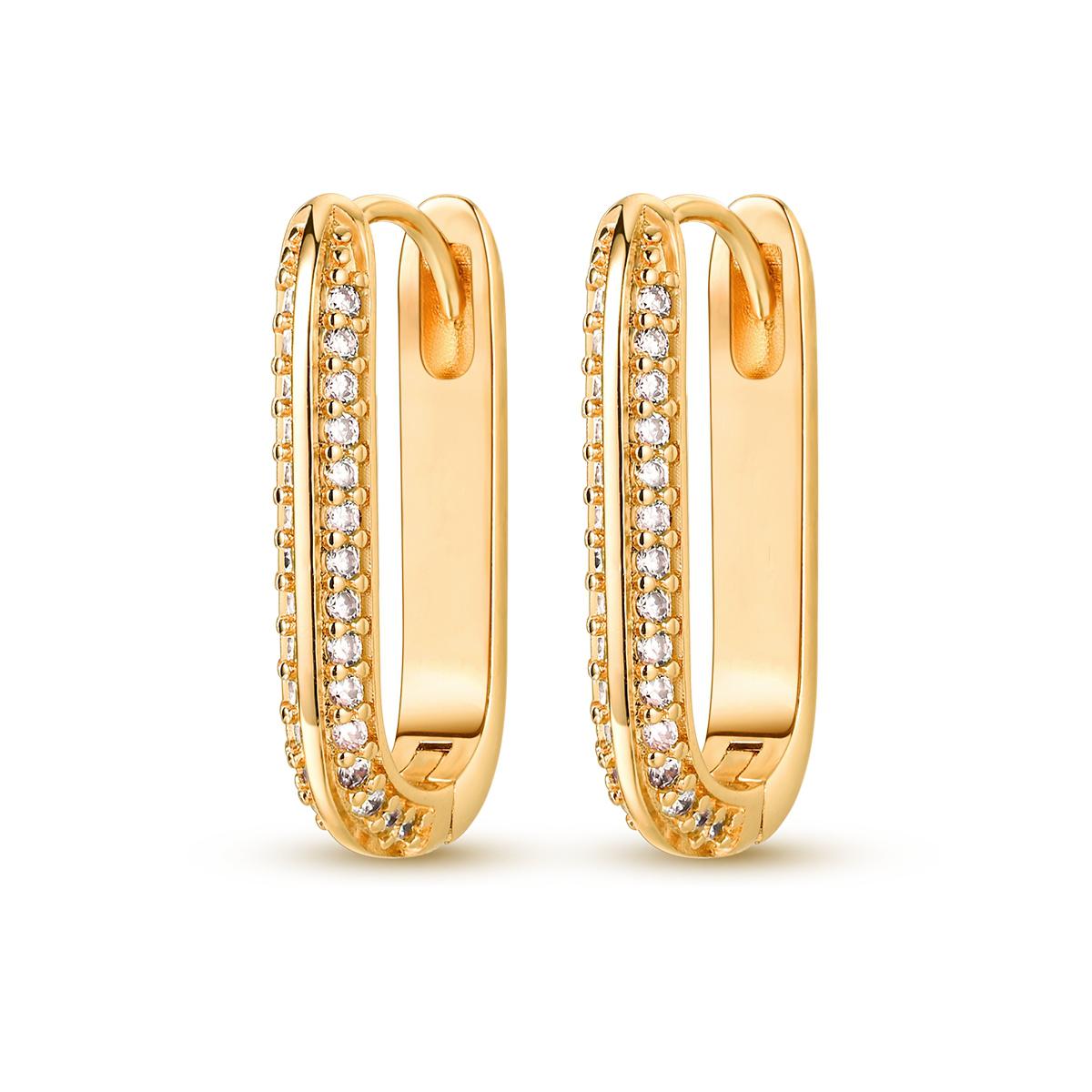 

Gold Color Silver 925 Earring For Woman Round Sun Moon Heart Hoop Earring Jewelry