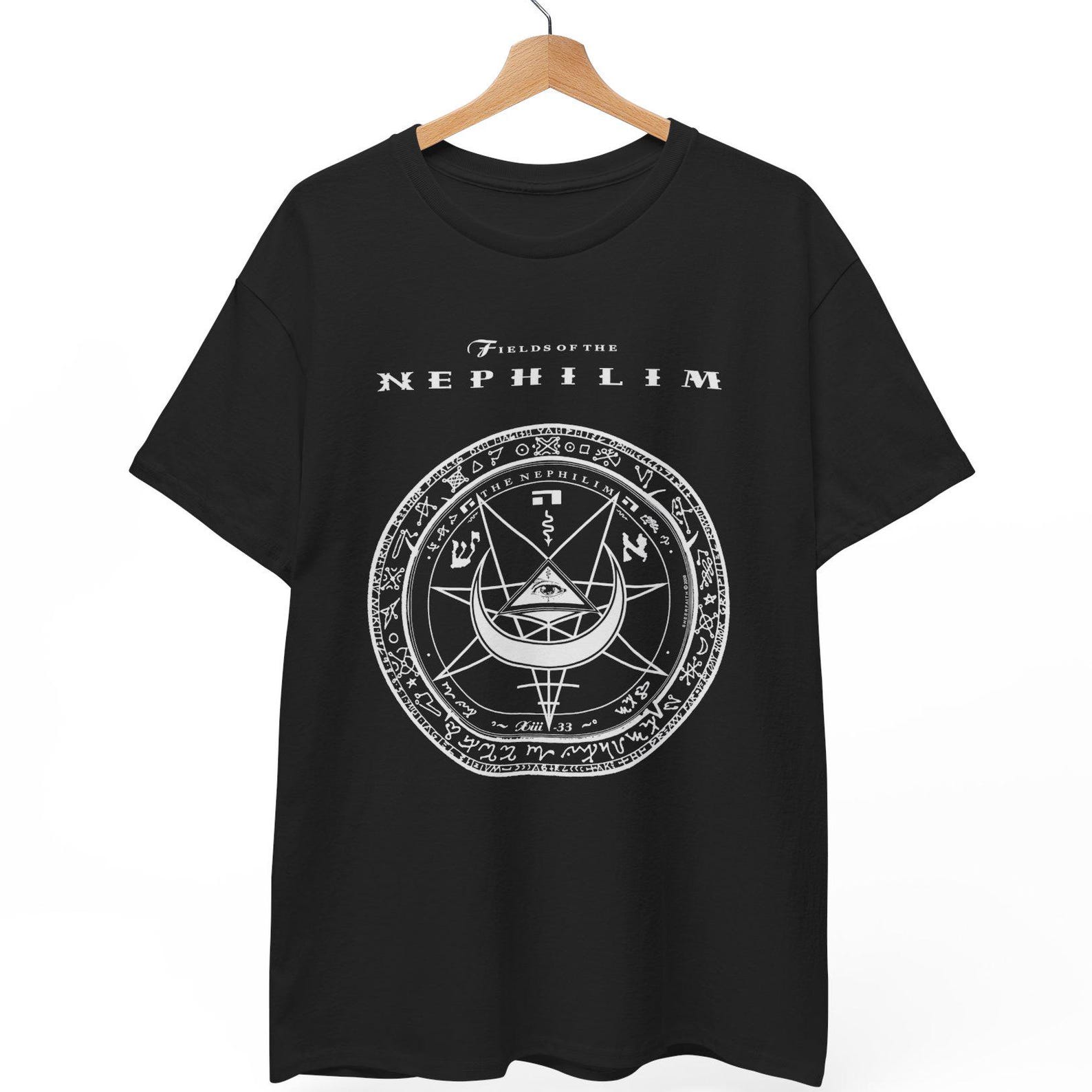 Fields of the Nephilim Shirt | Occult Goth Rock Tee | Psychotronic Darkwave Graphic T-Shirt 4XL