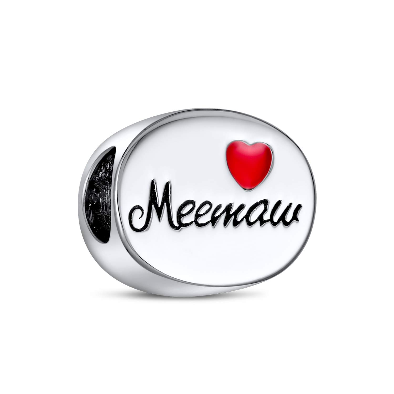 

Браслет-подвеска в виде красного сердца с надписью «I Love» для бабушки и женщины из стерлингового серебра 925 пробы с подвеской в виде европейской куклы.