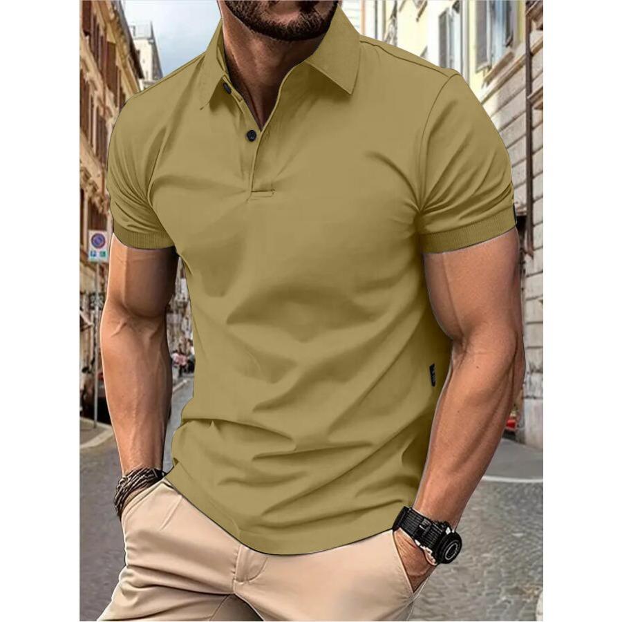 Men's Summer Solid Color Top Popular Fashion Short Sleeves Slim Fit Short Sleeves T-Shirts (men’s)