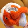 Neue Kleinkind Junge Hausschuhe für Kinder Indoor Winter Cartoon Fisch Plüsch Warme Haus Schuhe Weiche Gummi Sohle Hause Schuhe