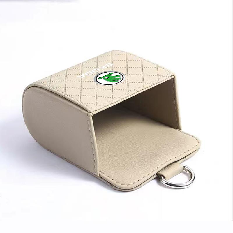 Car Interior Storage Bag Air Outlet Debris Bag Hanging Organizer Box for Skoda SCALA Superb Octavia 2 3 A4 A5 Fabia Kamiq Kapoq Kodiaq Rapid