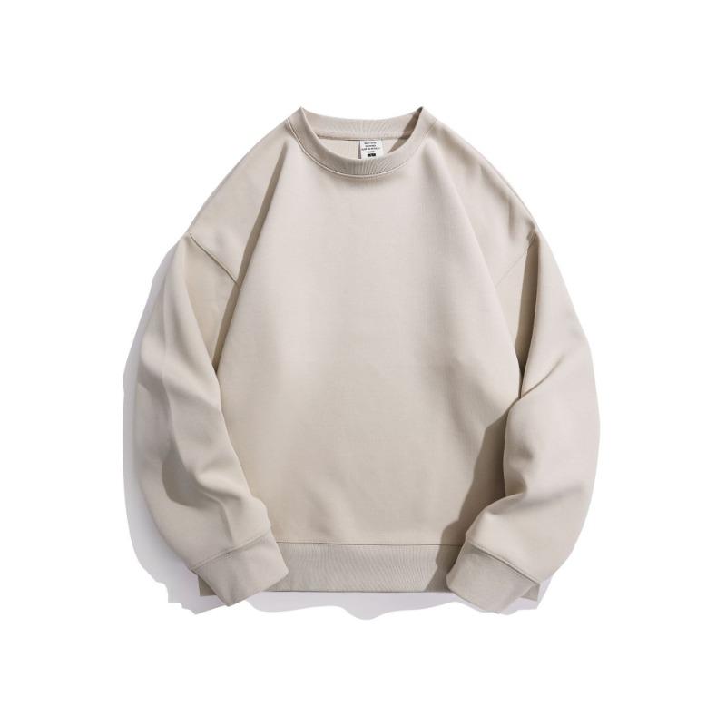 Autumn and Winter 0 Warm Solid Color Crew Neck Sweater Men's and Women's Simple Loose Casual Versatile Top
