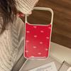 Custodia Rossa Placcata Oro con Fiocco per iPhone 16, iPhone 17, iPhone 17 Pro Max