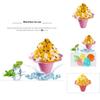 Disposable Snowflake Ice Cups For Dessert Shops 4oz 8oz Pet Material Creative Design
