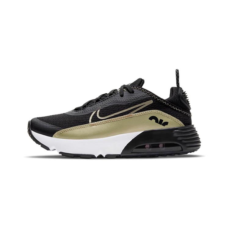 

Новые кроссовки Nike Air Max 2090 с низким верхом для детей, стиль жизни, черные с золотом, для детей 3-7 лет, CU2093-006 28