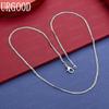 Collana con Catena Laterale Delicata Lucida in Argento Sterling 925 da 2 mm - Gioiello Regalo per Banchetto