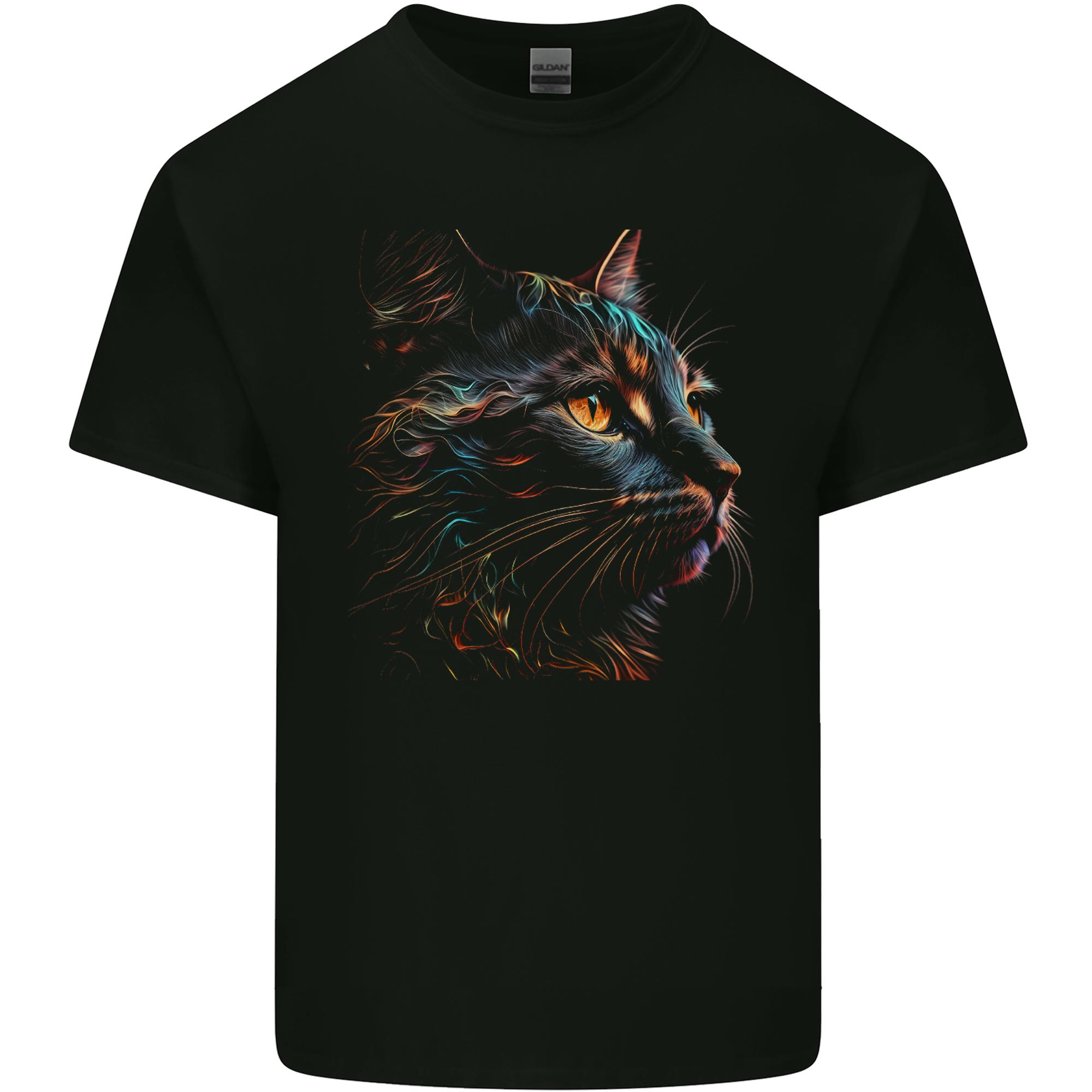 A Fantasy Cat With Cool Colours 2 Unisexs Light Cotton TShirt S