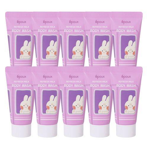 [epoux] (10 pieces) epoux Refresh Travel Milk Body Wash 50ml / Mini. Portable. Toiletries. Amenities_636517