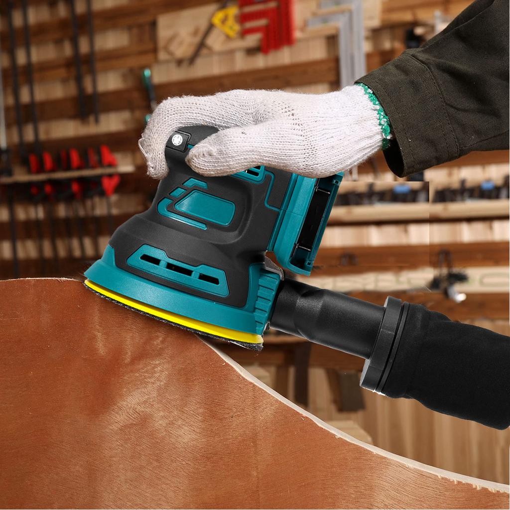 Drillpro 125MM Lijadora Eléctrica Inalámbrica de Orbital Aleatorio con 9 Pulidora  pulidora de amoladora de madera de papel de lija para Makita 18V Batterry  Sin batería comprar a buen precio — entrega