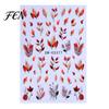 Waterproof Nail Decorations Autumn Leaf Art Stickers, Fall Maple Leaves Theme Accessories Manicure Decals, Self-Adhesive Stickers for Women and Girls