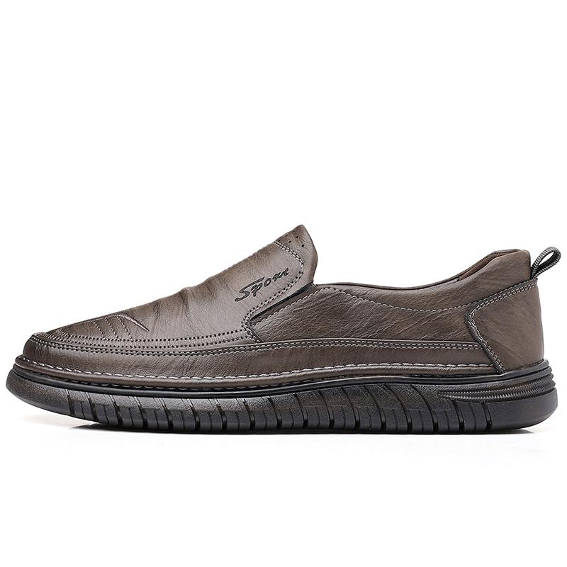 Comfort Men Leather Loafers Shoes Non Slip Flats Breathable Outdoor Slip On Casual Shoes for Male Business Office Driving Shoes
