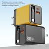 80W Charger Retractable USB C Cable 3 Devices Simultaneous Fast Charge Foldable For Office Travel