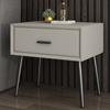 Modern light luxury bedside table solid wood locker bedroom Italian simple single drawer Hong Kong style storage North