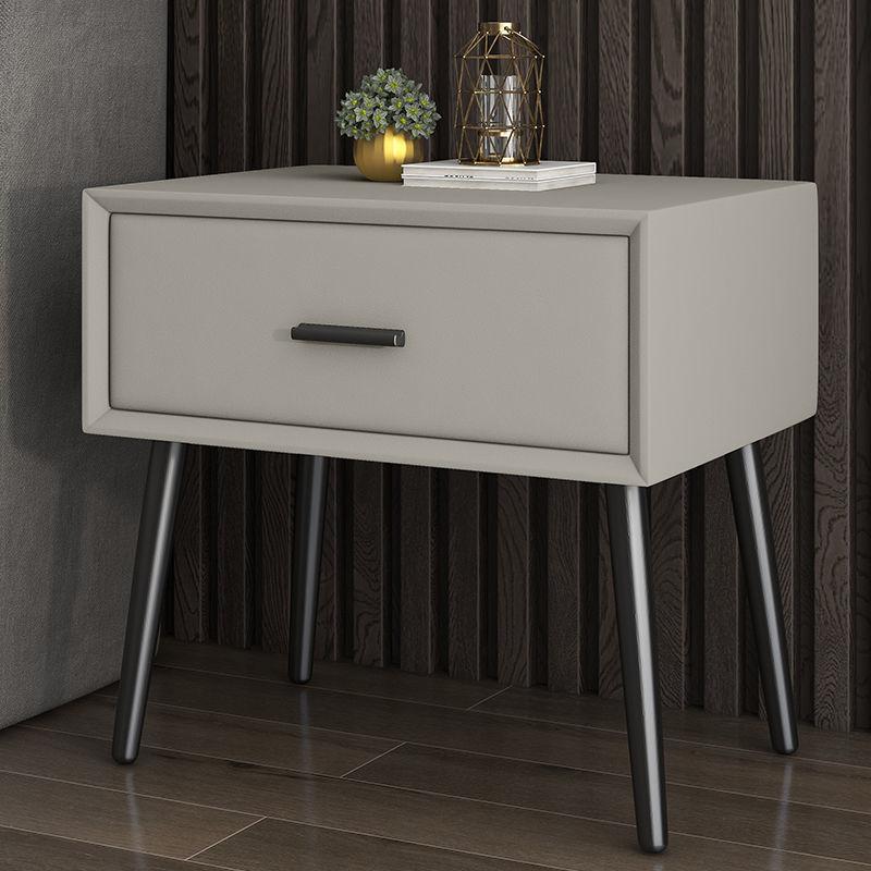 Modern light luxury bedside table solid wood locker bedroom Italian simple single drawer Hong Kong style storage North