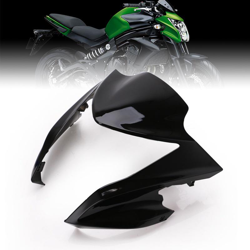 Headlight Fairing Cover Windshield Plastic Headlight Protector Fairing Windshield Fits For ER6N 2012-2016, Black, Green