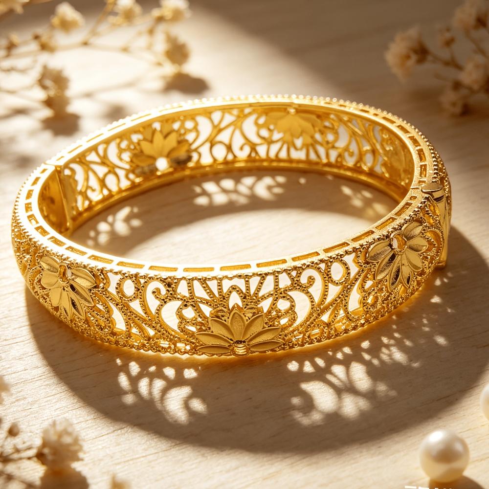 Bohemian Style Bracelet, Gold Plated Zinc Alloy, Butterfly Leaf Pattern